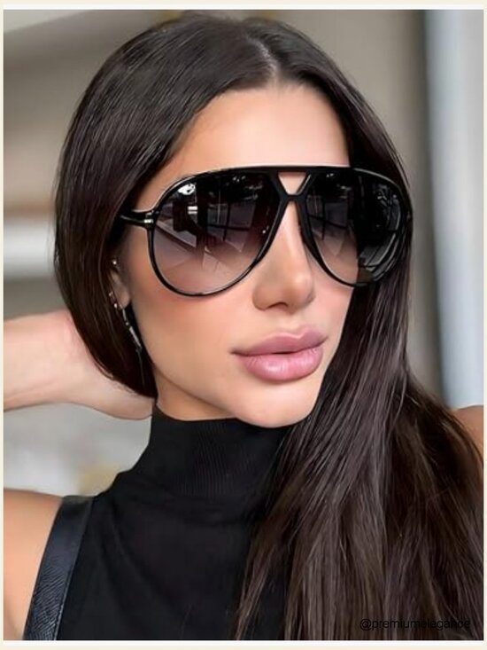 Oversized Retro Aviator Sunglasses 70s Vintage Large Frame Sun Glasses main image 4